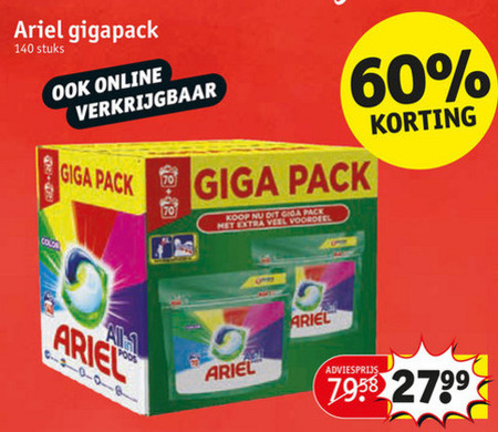 Ariel   wasmiddel folder aanbieding bij  Kruidvat - details