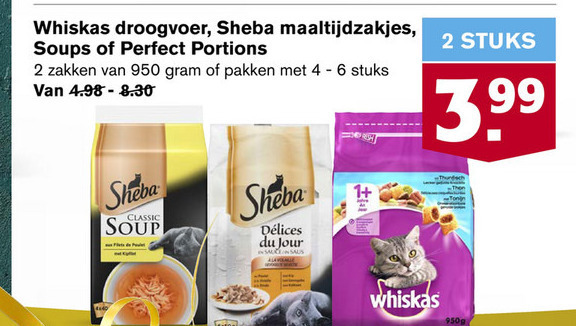 Sheba   kattenvoer folder aanbieding bij  Hoogvliet - details