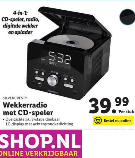 naald kan zijn Weg SilverCrest wekkerradio folder aanbieding bij Lidl - details