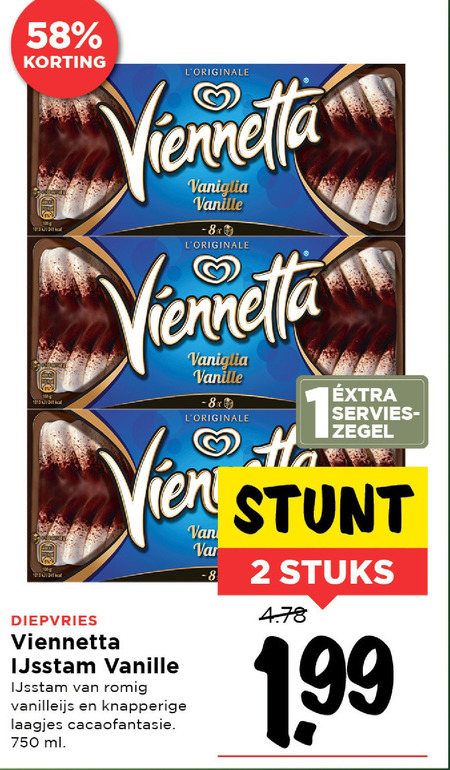 Ola Viennetta   ijstaart folder aanbieding bij  Vomar - details