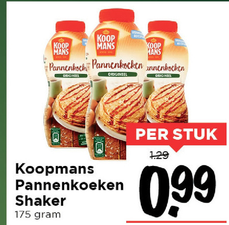 Koopmans   pannenkoekenmix folder aanbieding bij  Vomar - details