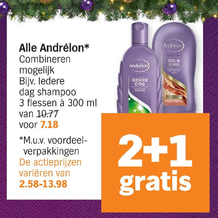 Andrelon   conditioner, shampoo folder aanbieding bij  Albert Heijn - details