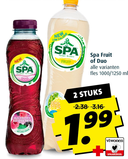 Spa en Fruit   fruitdrank folder aanbieding bij  Boni - details