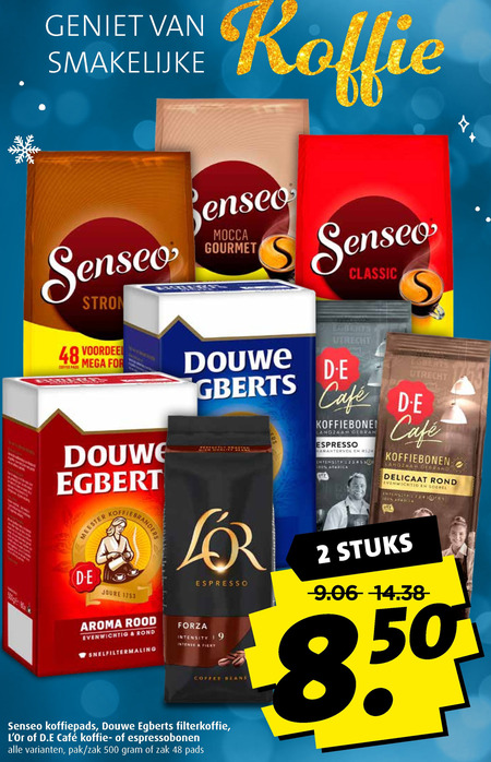 Douwe Egberts Senseo   koffiebonen, koffiepad folder aanbieding bij  Boni - details