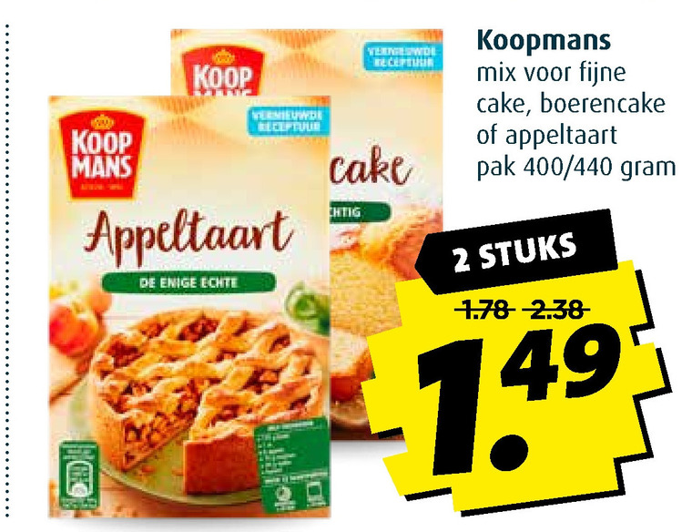 Koopmans   bakmix, cakemix folder aanbieding bij  Boni - details