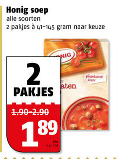 Honig   soep folder aanbieding bij  Poiesz - details