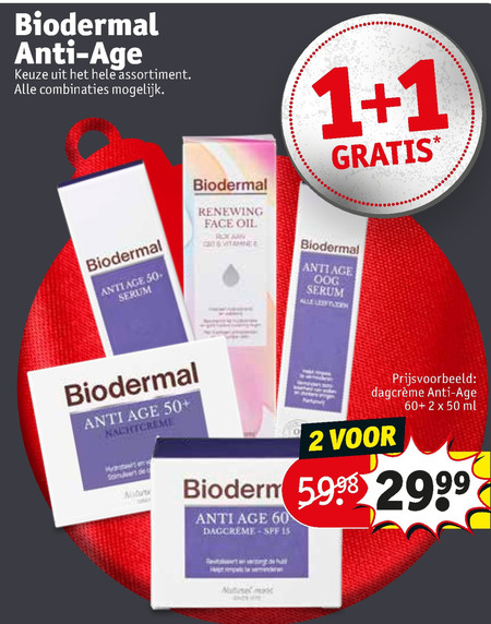 Biodermal   gezichtsverzorging, nachtcreme folder aanbieding bij  Kruidvat - details