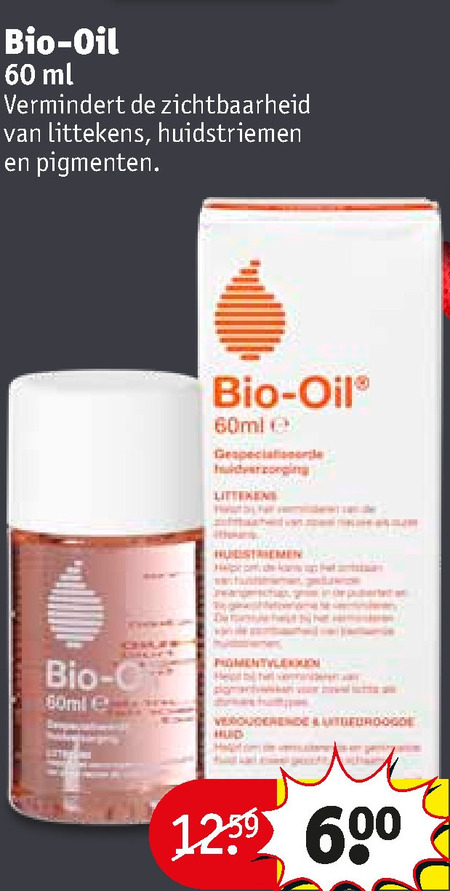 Bio-Oil huidolie folder aanbieding - details