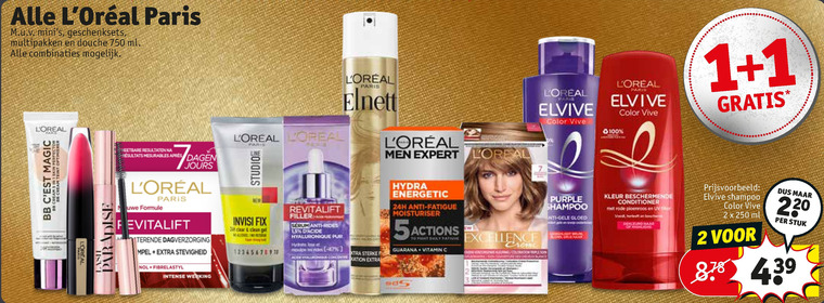 Elnett   shampoo, conditioner folder aanbieding bij  Kruidvat - details
