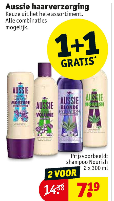 Aussie   haarverzorging, conditioner folder aanbieding bij  Kruidvat - details