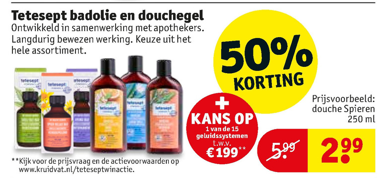 tetesept   douchegel folder aanbieding bij  Kruidvat - details