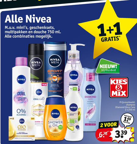 Nivea   douchegel, bodylotion folder aanbieding bij  Kruidvat - details