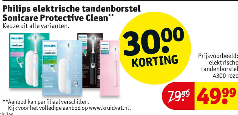 Philips   electrische tandenborstel folder aanbieding bij  Kruidvat - details