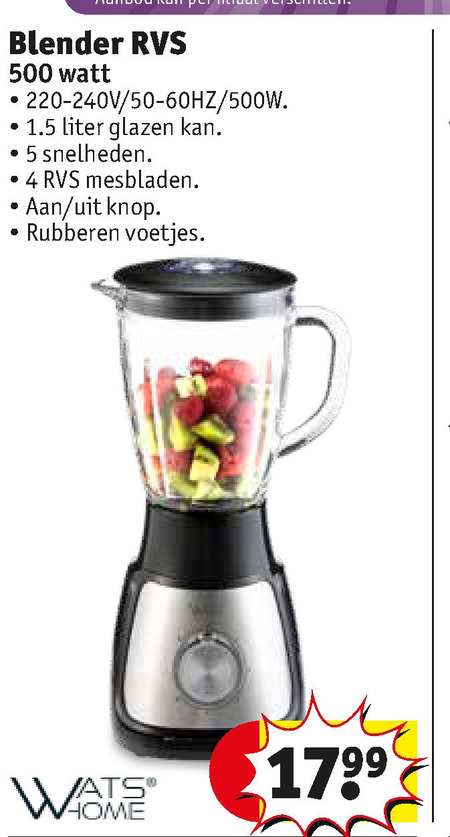 Watshome blender folder aanbieding bij details