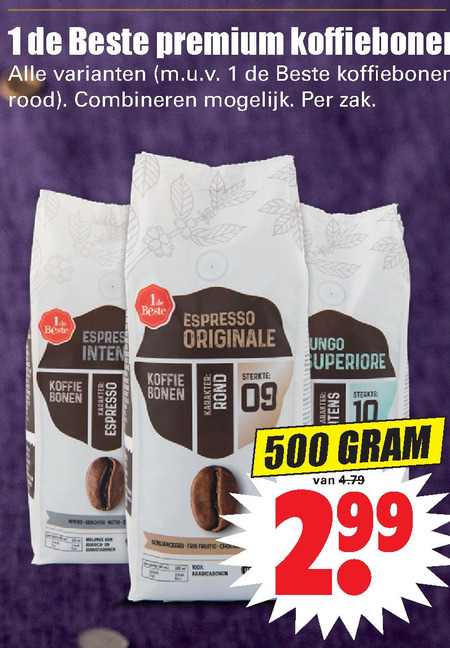 1 De Beste   koffiebonen folder aanbieding bij  Dirk - details