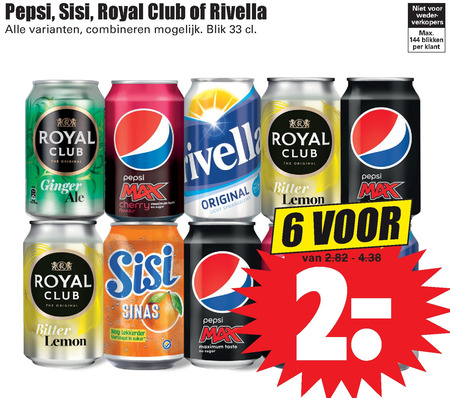 Royal Club   frisdrank, cola folder aanbieding bij  Dirk - details