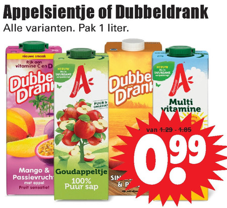 Appelsientje   fruitdrank folder aanbieding bij  Dirk - details