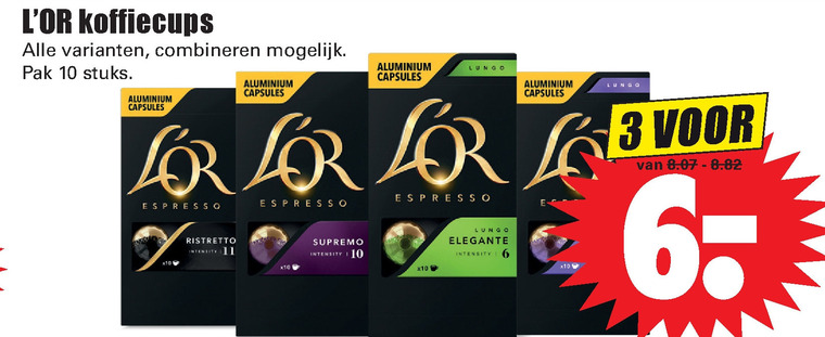 Douwe Egberts L Or   koffiecups folder aanbieding bij  Dirk - details