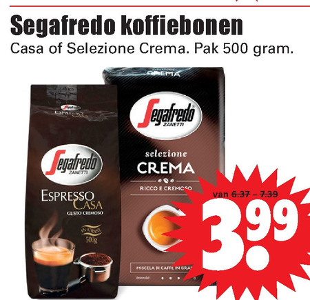 Segafredo   koffiebonen folder aanbieding bij  Dirk - details