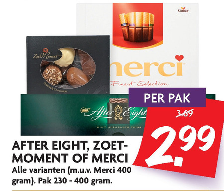 After Eight   chocolade folder aanbieding bij  Dekamarkt - details