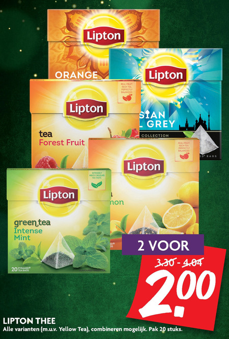 Lipton   thee folder aanbieding bij  Dekamarkt - details