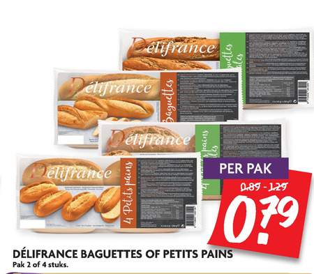 Delifrance   stokbrood, petit pain folder aanbieding bij  Dekamarkt - details