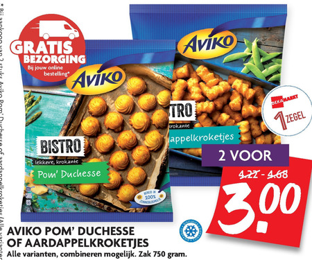 Aviko   aardappelproduct, aardappelkroketjes folder aanbieding bij  Dekamarkt - details