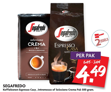 Segafredo   koffiebonen folder aanbieding bij  Dekamarkt - details