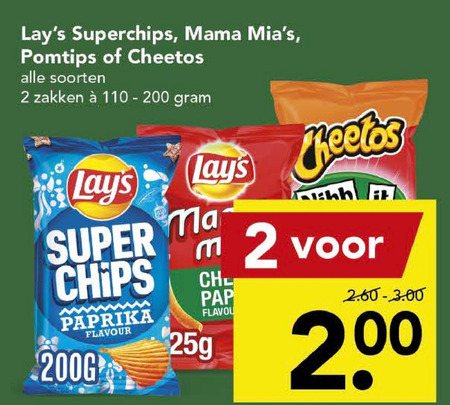 Lays   zoutje, chips folder aanbieding bij  Deen - details