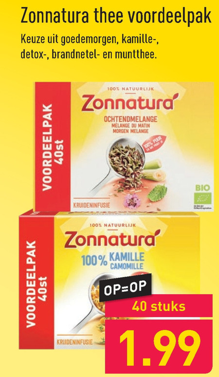 Zonnatura   thee folder aanbieding bij  Aldi - details