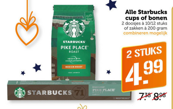 Starbucks   koffiecups, koffiebonen folder aanbieding bij  Coop - details