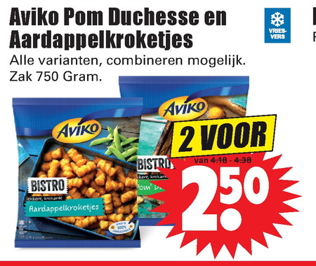 Aviko   aardappelproduct, aardappelkroketjes folder aanbieding bij  Dirk - details