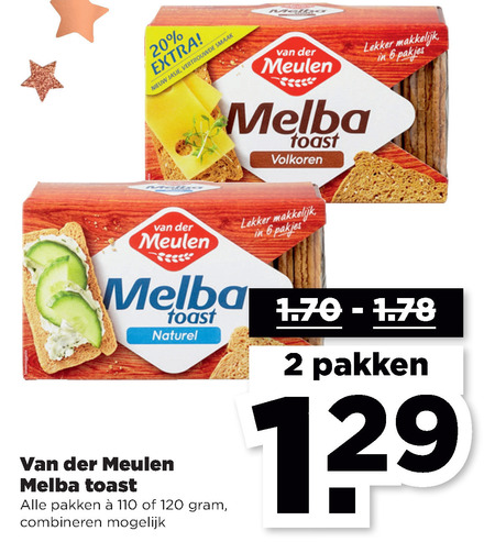 Van der Meulen   toast folder aanbieding bij  Plus - details