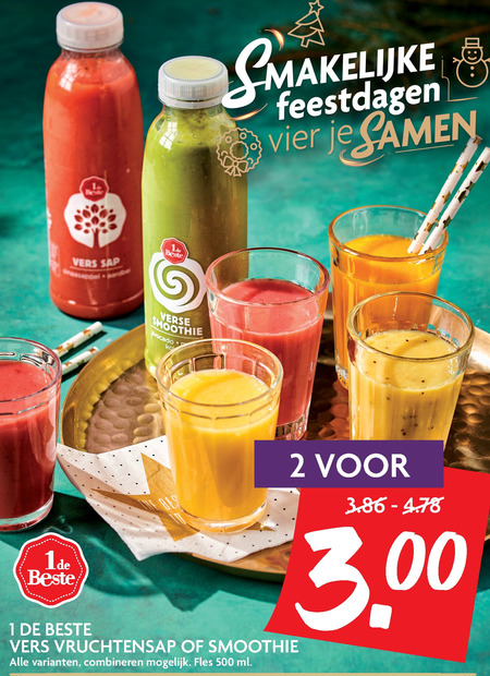 1 De Beste   vruchtensap, fruitsmoothie folder aanbieding bij  Dekamarkt - details