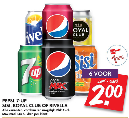 Rivella   frisdrank, cola folder aanbieding bij  Dekamarkt - details