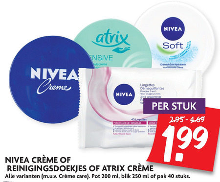 Nivea   handcreme, reinigingsdoekje folder aanbieding bij  Dekamarkt - details