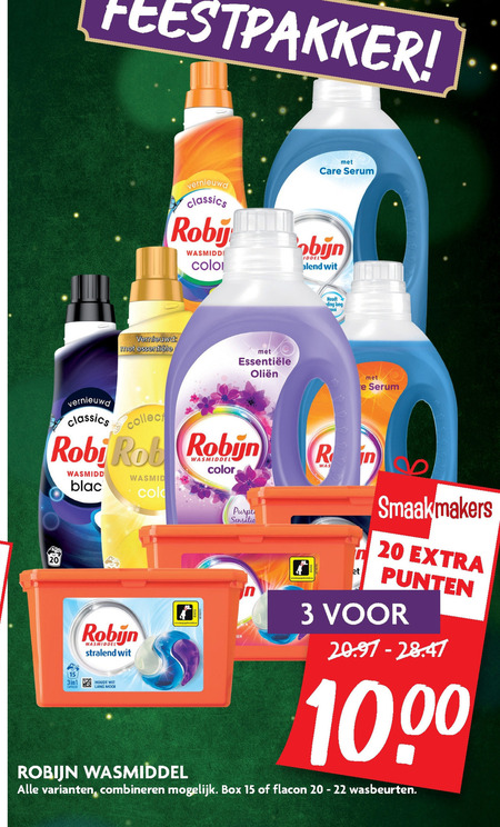 Robijn   wasmiddel folder aanbieding bij  Dekamarkt - details