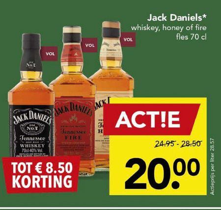 Jack Daniels   whisky folder aanbieding bij  Deen - details