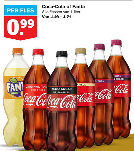 Coca-Cola   frisdrank, cola folder aanbieding bij  Hoogvliet - details