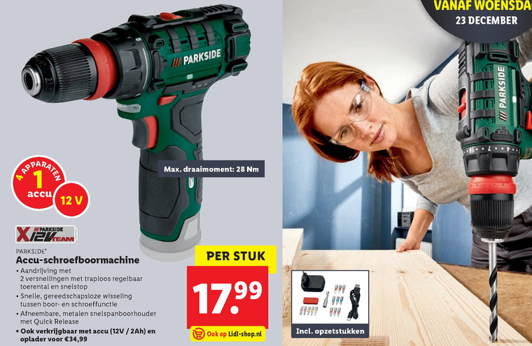 Parkside   accuboormachine folder aanbieding bij  Lidl - details