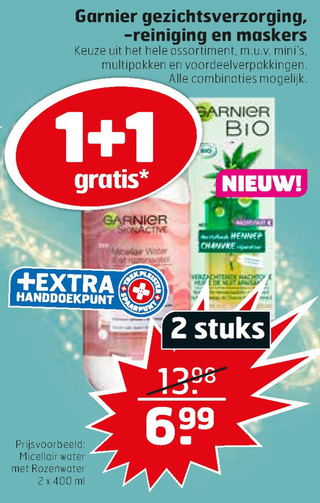 Garnier Skin Active   gezichtsmasker, gezichtsreiniging folder aanbieding bij  Trekpleister - details