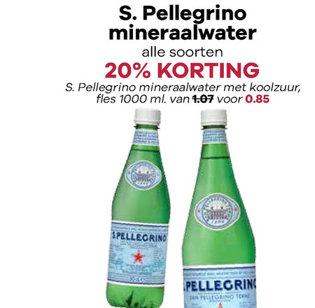 San Pellegrino   mineraalwater folder aanbieding bij  MCD Supermarkt Basis - details