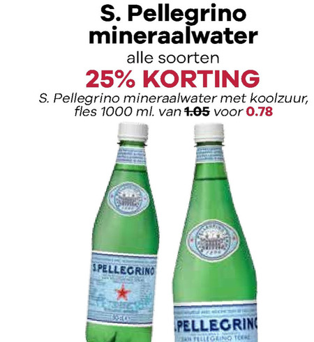 San Pellegrino   mineraalwater folder aanbieding bij  Boons Markt - details