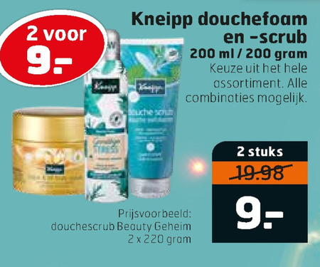 Kneipp   douchegel, scrubcreme folder aanbieding bij  Trekpleister - details