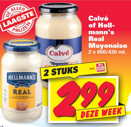 Hellmans   mayonaise folder aanbieding bij  Nettorama - details