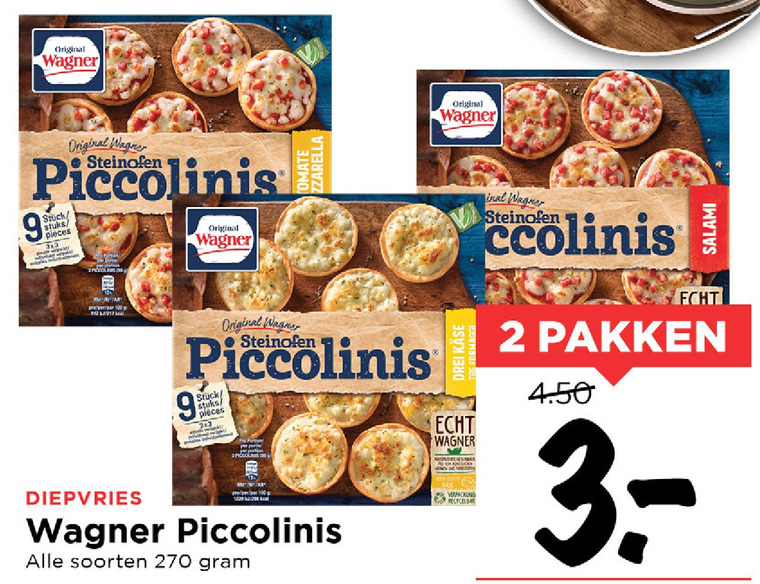 Wagner   diepvriespizza folder aanbieding bij  Vomar - details