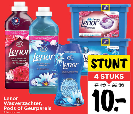 Lenor   wasmiddel, wasverzachter folder aanbieding bij  Vomar - details