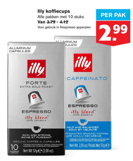 Illy   koffiecups folder aanbieding bij  Hoogvliet - details