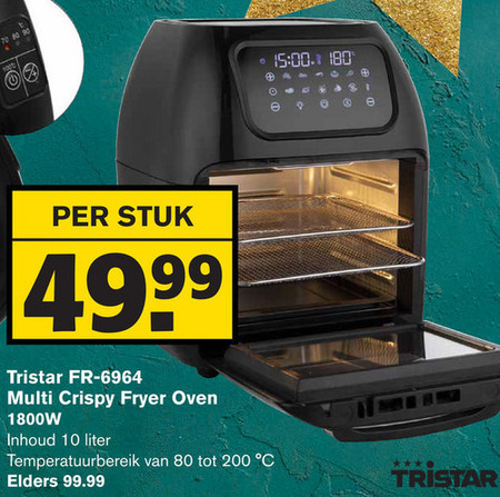 Tristar   snackoven folder aanbieding bij  Hoogvliet - details