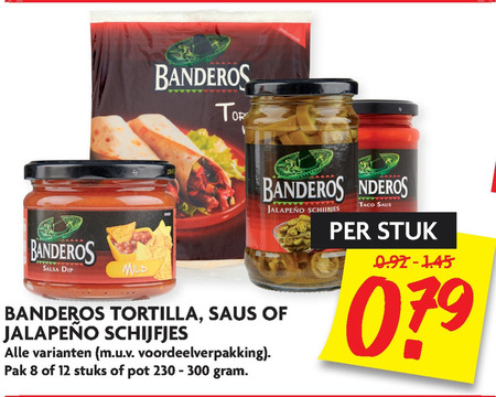 Banderos   maaltijdsaus, tortilla folder aanbieding bij  Dekamarkt - details